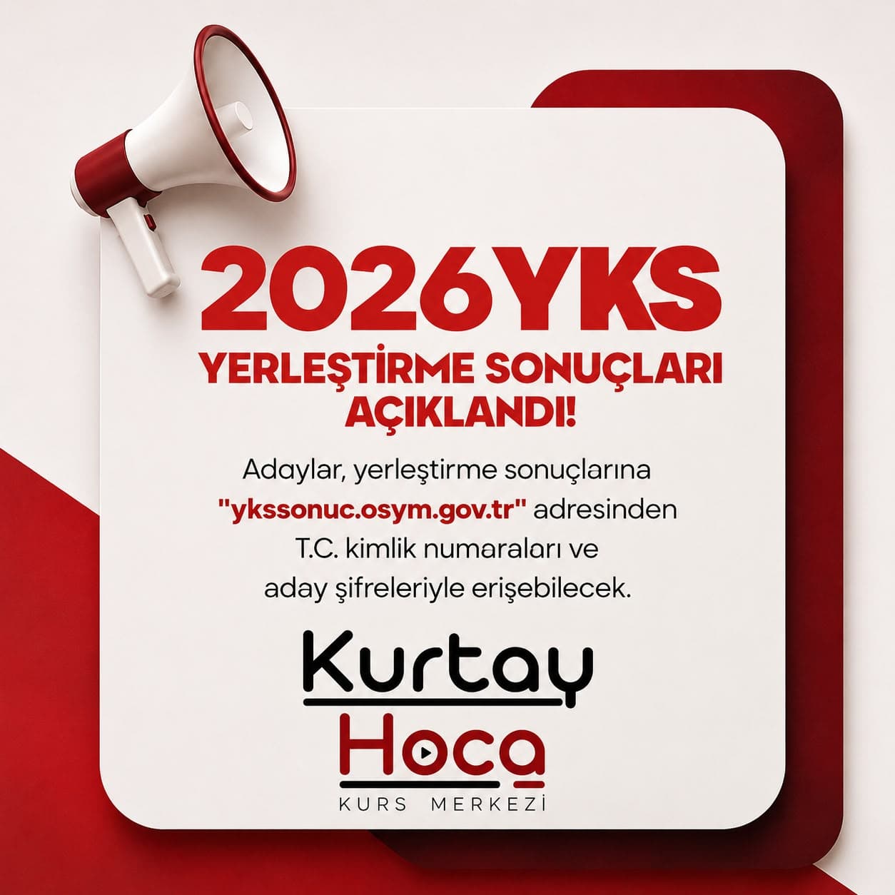 2026 YKS YERLEŞTİRME SONUÇLARI AÇIKLANDI!